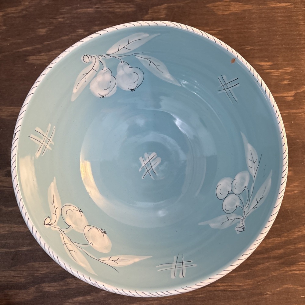 P.V. Peasant Village Italy Footed Serving Bowl